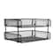Mind Reader 2 Pack Black Stackable Metal Mesh Organizer